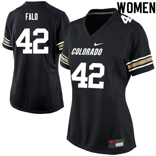 Women #42 N.J. Falo Colorado Buffaloes College Football Jerseys Sale-Black - Click Image to Close